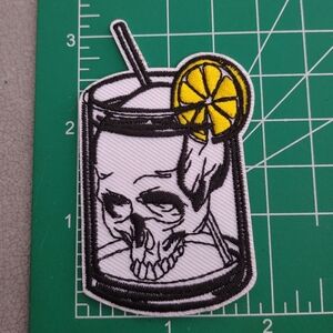 2/$10 Skull in Glass Patch with Lemon Accent